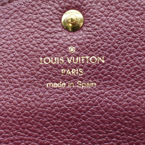 LOUIS VUITTON Sarah Monogram Empreinte Leather Wallet Aurore
