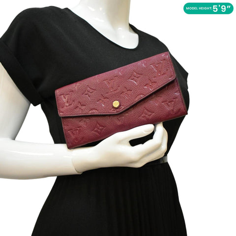 LOUIS VUITTON Sarah Leather Wallet Aurore dummy look