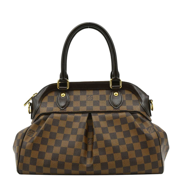 LOUIS VUITTON Trevi PM Damier Ebene Satchel Shoulder Bag Brown