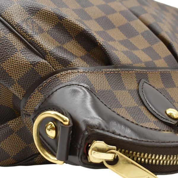 LOUIS VUITTON Trevi PM Damier Ebene Satchel Shoulder Bag Brown