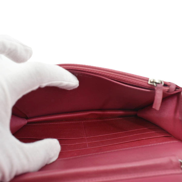 CHANEL Camellia Wallet On Chain Leather Crossbody Bag Pink