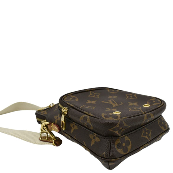 LOUIS VUITTON Utility Phone Sleeve Monogram Canvas Crossbody Bag Brown