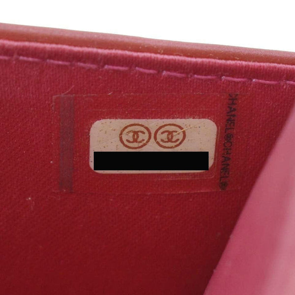 CHANEL Camellia Wallet On Chain Leather Crossbody Bag Pink