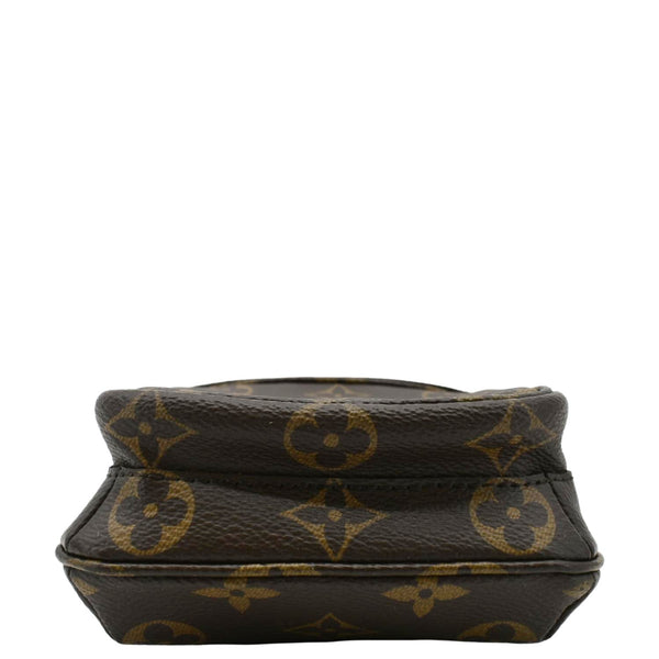LOUIS VUITTON Utility Phone Sleeve Monogram Canvas Crossbody Bag Brown