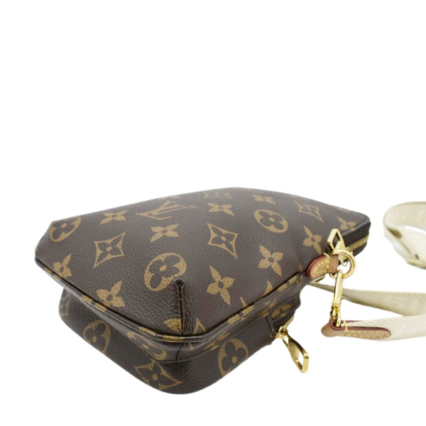 LOUIS VUITTON Utility Phone Sleeve Monogram Canvas Crossbody Bag Brown