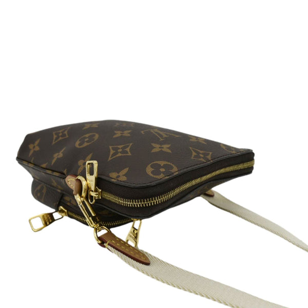 LOUIS VUITTON Utility Phone Sleeve Monogram Canvas Crossbody Bag Brown