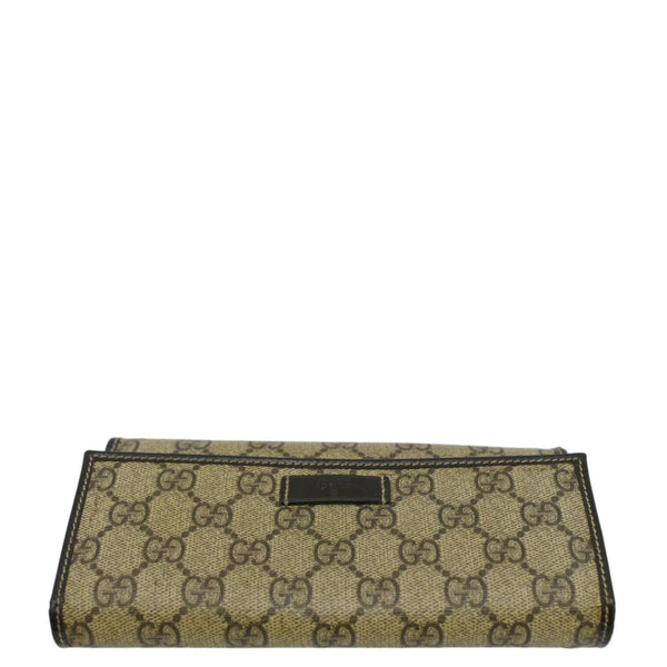 GUCCI GG Supreme Long Wallet Beige 203573