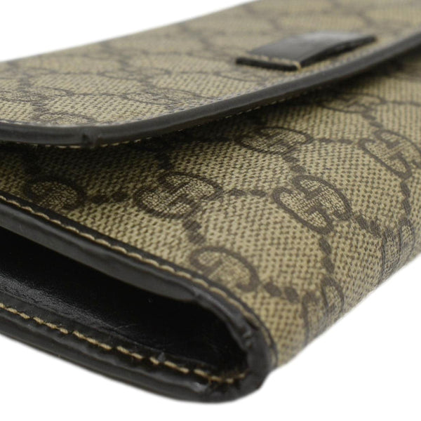 GUCCI GG Supreme Long Wallet Beige 203573