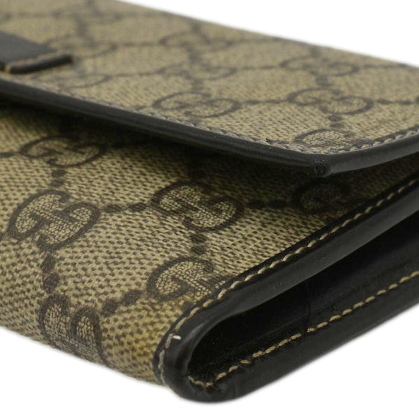 GUCCI GG Supreme Long Wallet Beige 203573