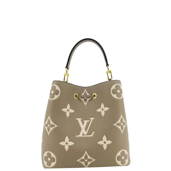LOUIS VUITTON NeoNoe MM Bicolor Monogram Empreinte Shoulder Bag Cream
