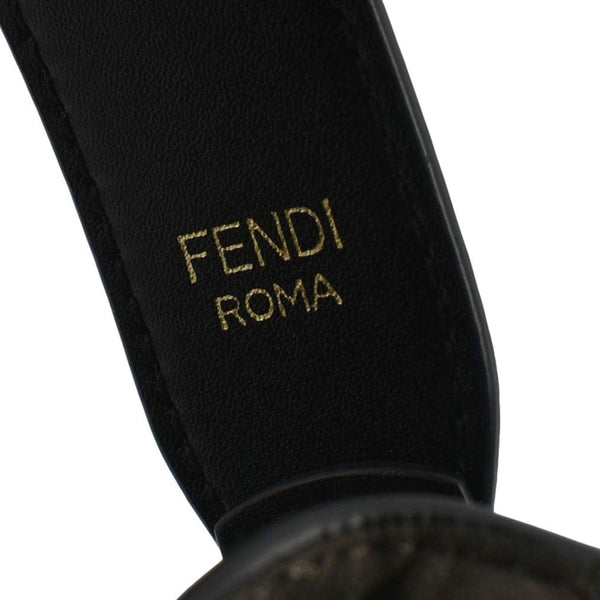 FENDI Mini Mon Tresor Leather Bucket Crossbody Bag Brown