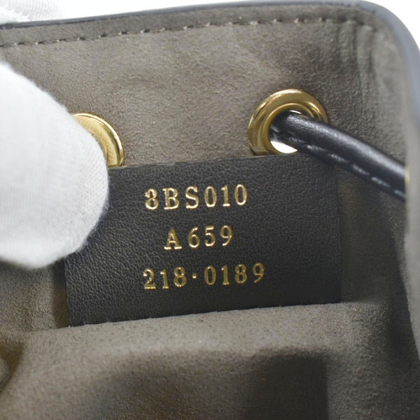 FENDI Mini Mon Tresor Leather Bucket Crossbody Bag Brown