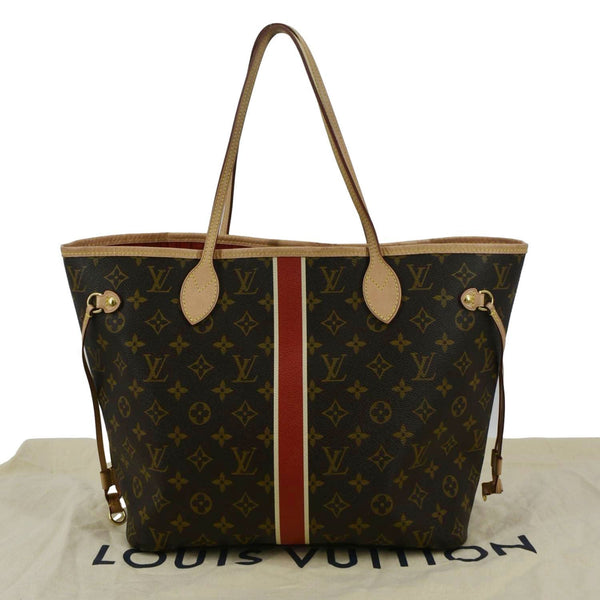 LOUIS VUITTON Neverfull My LV Heritage Monogram Canvas Tote Bag Red