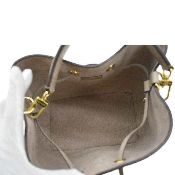 LOUIS VUITTON NeoNoe MM Bicolor Monogram Empreinte Shoulder Bag Cream