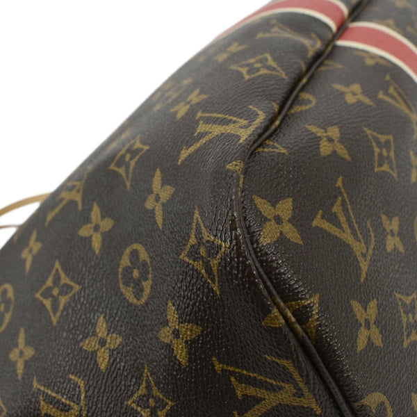 LOUIS VUITTON Neverfull My LV Heritage Monogram Canvas Tote Bag Red