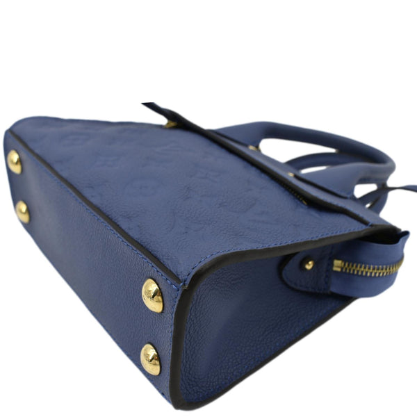 LOUIS VUITTON Pont Neuf Monogram Empreinte Leather Shoulder Bag Blue