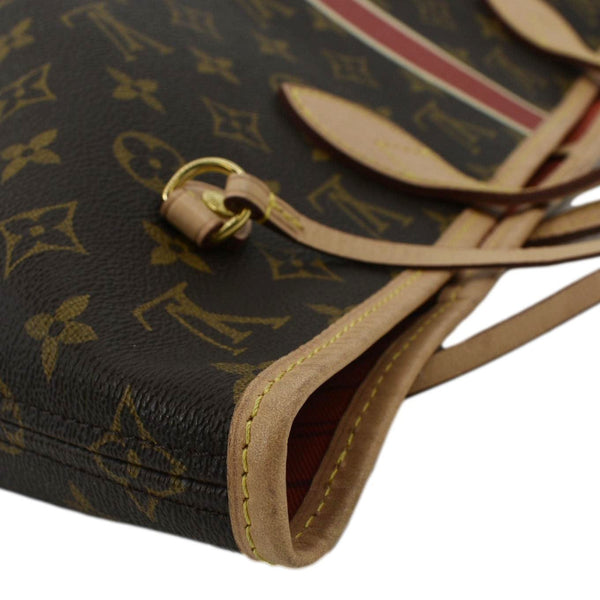 LOUIS VUITTON Neverfull My LV Heritage Monogram Canvas Tote Bag Red