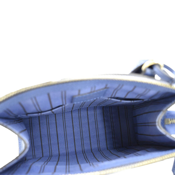 LOUIS VUITTON Pont Neuf Monogram Empreinte Leather Shoulder Bag Blue