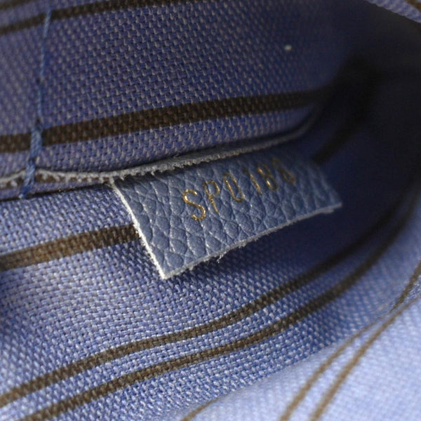 LOUIS VUITTON Pont Neuf Monogram Empreinte Leather Shoulder Bag Blue