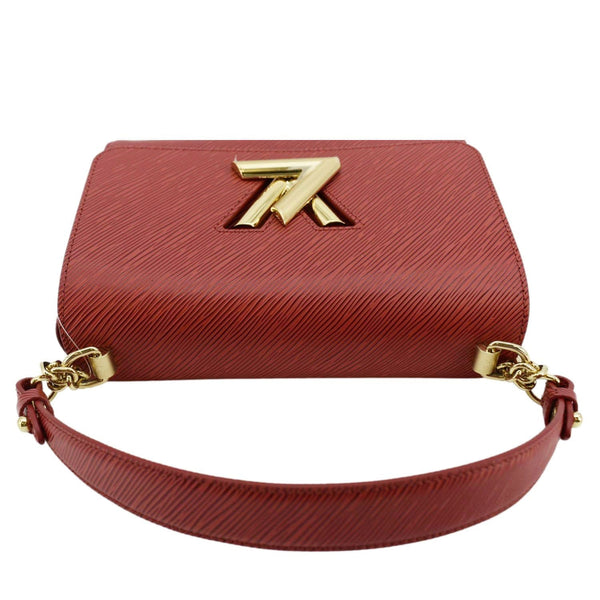 LOUIS VUITTON Twist MM Epi Leather Chain Shoulder Bag Red