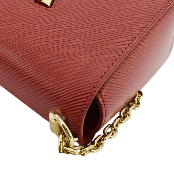 LOUIS VUITTON Twist MM Epi Leather Chain Shoulder Bag Red