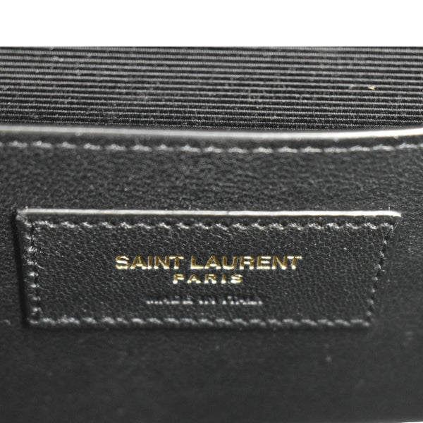 YVES SAINT LAURENT Small Envelope Matelassé Leather Shoulder Bag Black