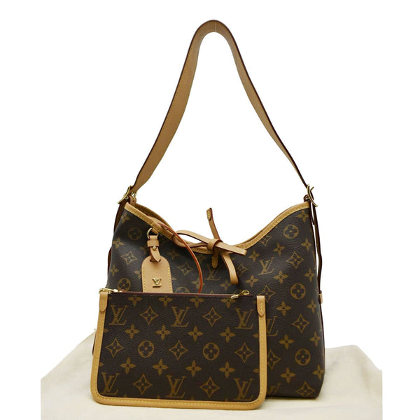 LOUIS VUITTON Carryall PM Monogram Canvas Shoulder Bag Brown