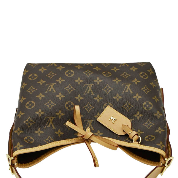 LOUIS VUITTON Carryall PM Monogram Canvas Shoulder Bag Brown