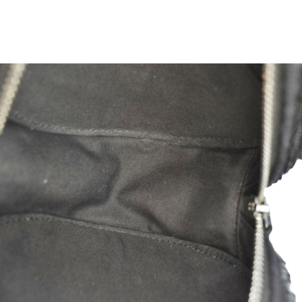 CHANEL Round Tweed Clutch Crossbody Bag Black