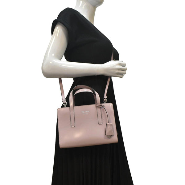 PRADA Re-Edition 1995 Brushed Leather Shoulder Bag Light Pink