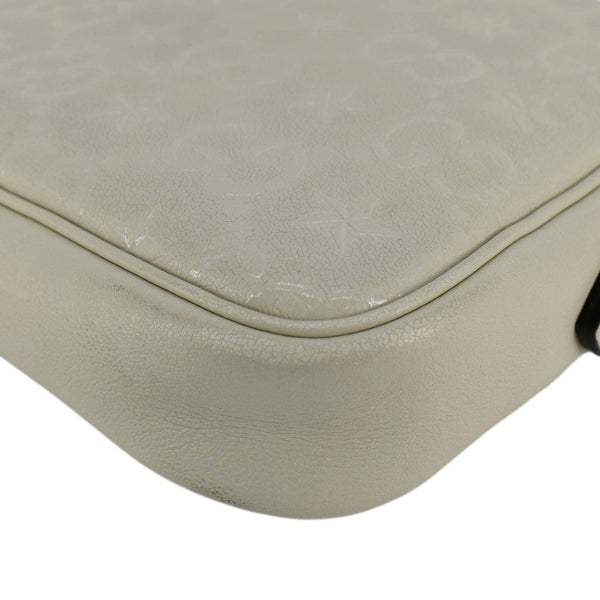 GUCCI GG Star Leather Crossbody Bag Off White 675776