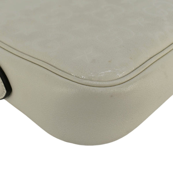 GUCCI GG Star Leather Crossbody Bag Off White 675776