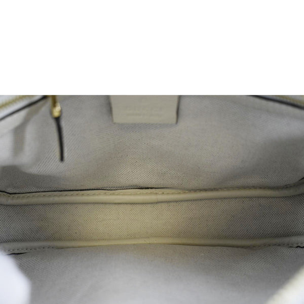 GUCCI GG Star Leather Crossbody Bag Off White 675776