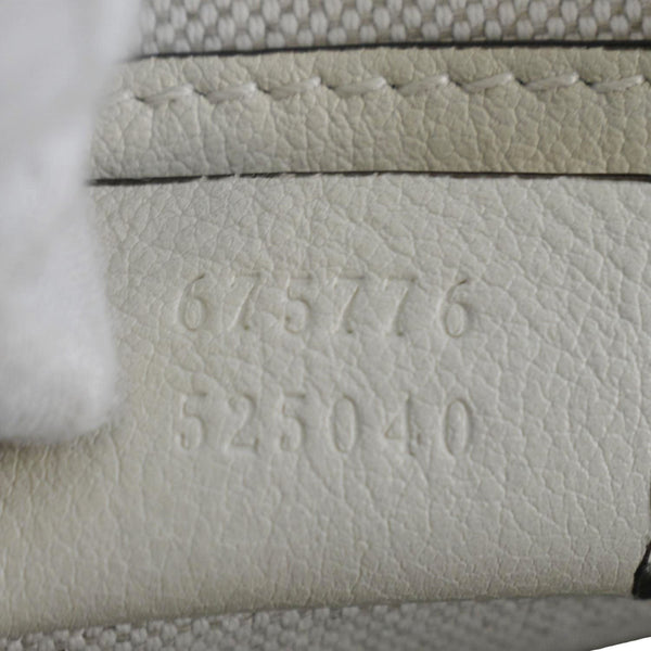 GUCCI GG Star Leather Crossbody Bag Off White 675776