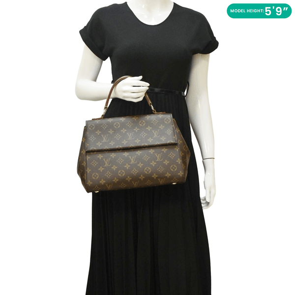 LOUIS VUITTON Cluny MM Monogram Canvas Shoulder Bag Brown