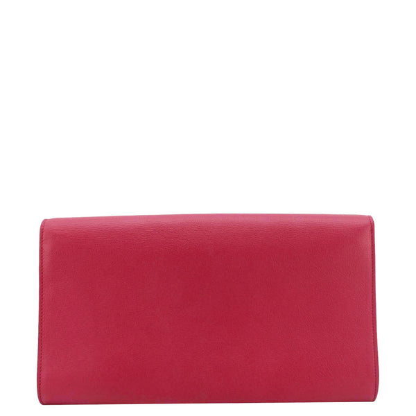 YVES SAINT LAURENT Belle de Jour Leather Clutch Bag Fuchsia
