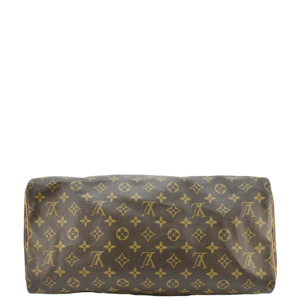 LOUIS VUITTON Speedy 40 Monogram Canvas Satchel Bag Brown
