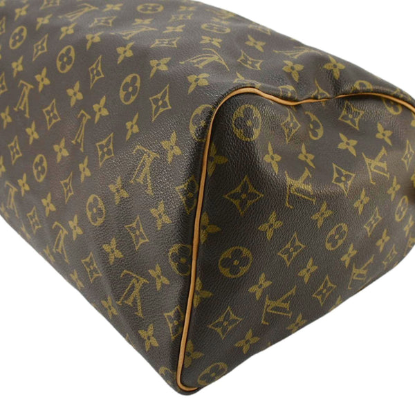LOUIS VUITTON Speedy 40 Monogram Canvas Satchel Bag Brown