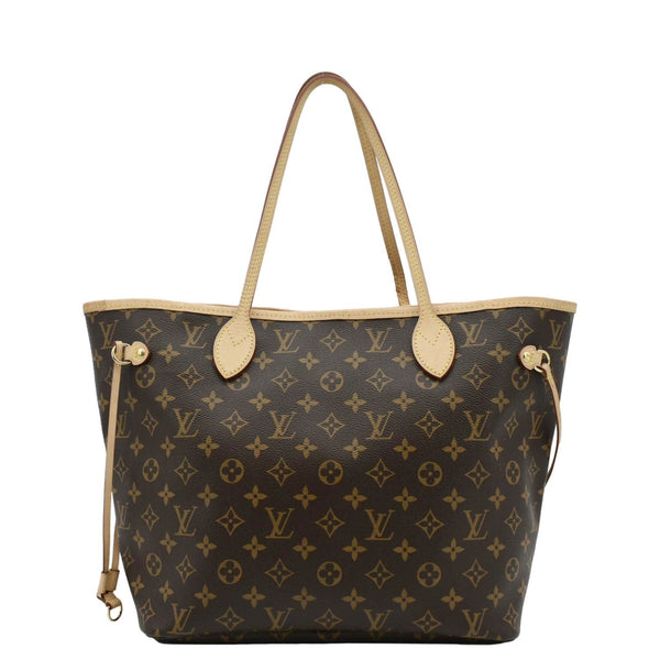 LOUIS VUITTON Neverfull MM Monogram Canvas Tote Bag Brown