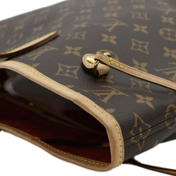 LOUIS VUITTON Neverfull MM Monogram Canvas Tote Bag Brown