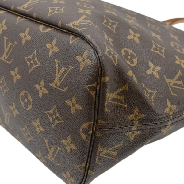LOUIS VUITTON Neverfull MM Monogram Canvas Tote Bag Brown