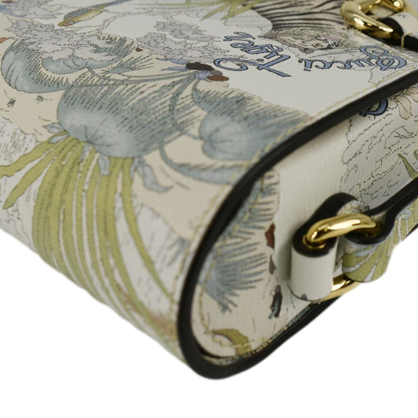 GUCCI Horsebit 1955 Mini Tiger & Flower Leather Shoulder Bag Multicolor 625615