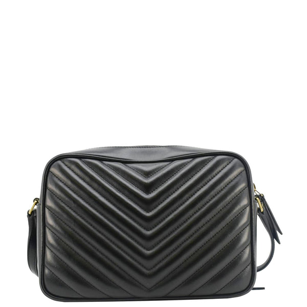 YVES SAINT LAURENT Lou Medium Quilted Leather Camera Crossbody Bag Black