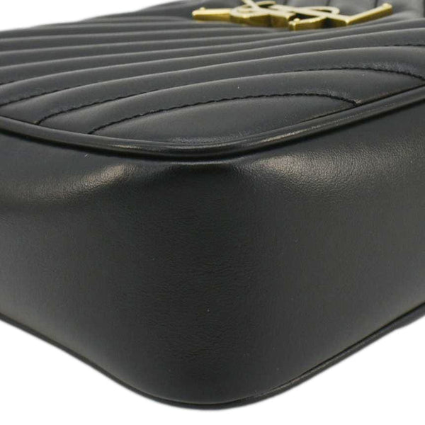 YVES SAINT LAURENT Lou Medium Quilted Leather Camera Crossbody Bag Black