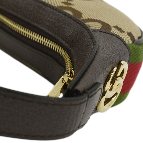 GUCCI Mini Ophidia Jumbo GG Supreme Canvas Hobo Bag Ebony 658551