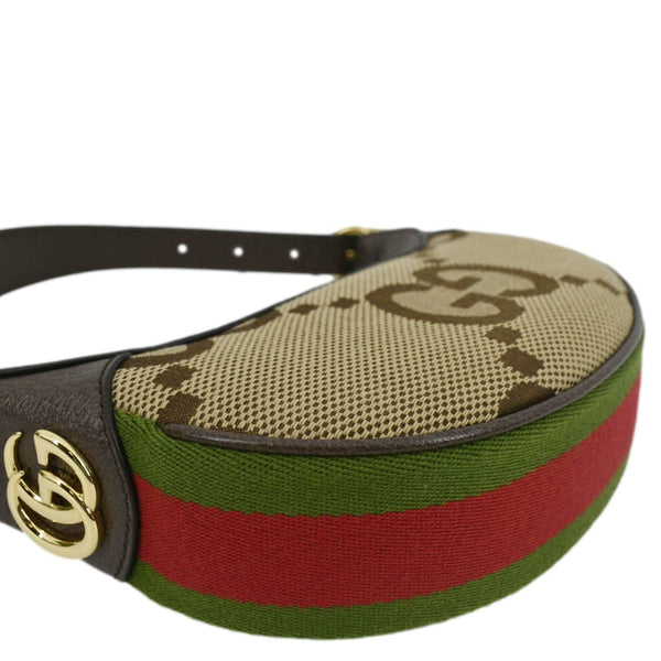 GUCCI Mini Ophidia Jumbo GG Supreme Canvas Hobo Bag Ebony 658551