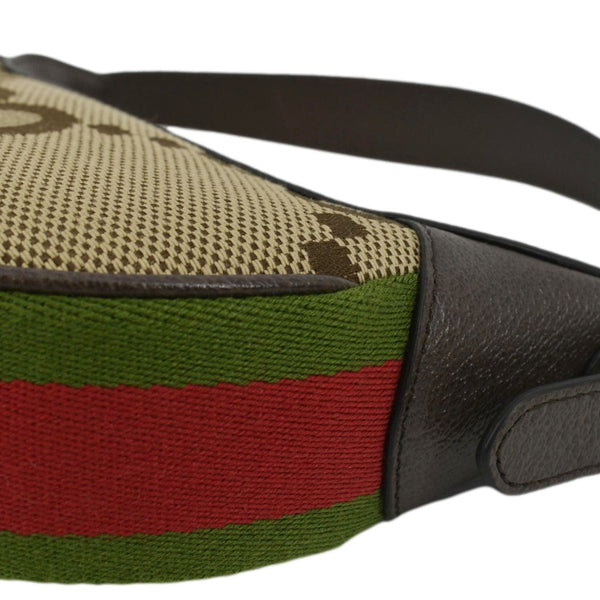 GUCCI Mini Ophidia Jumbo GG Supreme Canvas Hobo Bag Ebony 658551