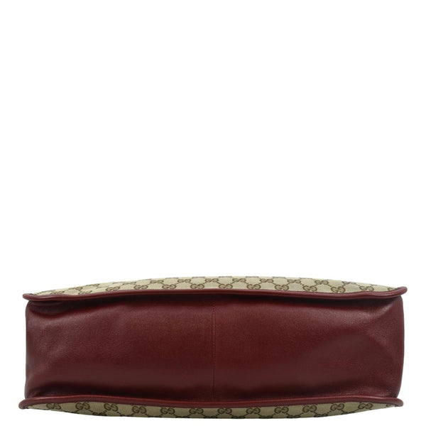 GUCCI Large Horsebit 1955 GG Supreme Canvas Shoulder Bag Red 623695