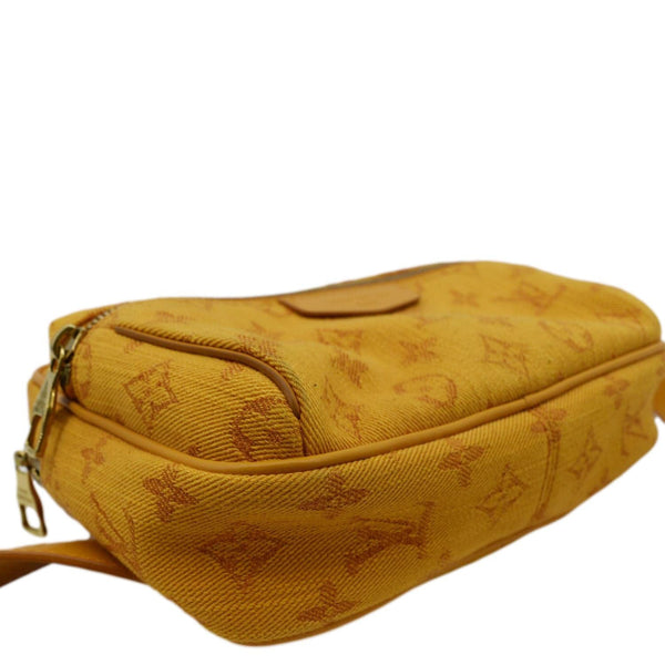 LOUIS VUITTON Outdoor Messenger Monogram Denim Belt Bag Orange