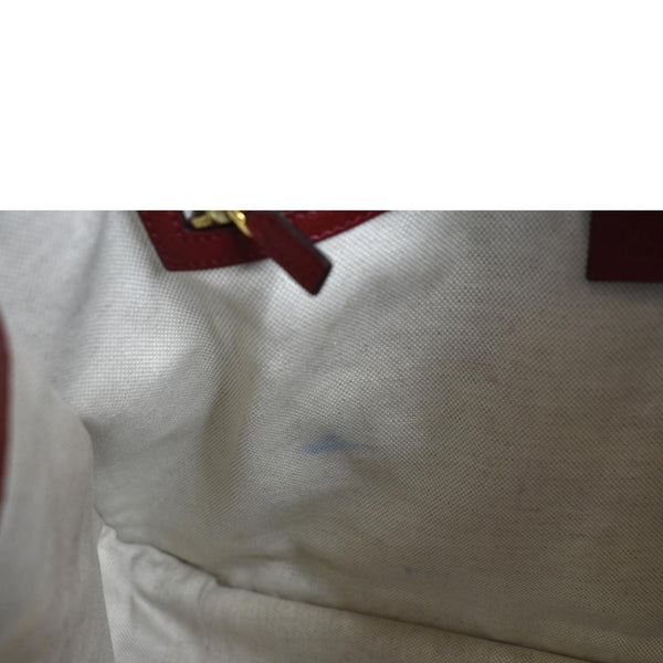 GUCCI Large Horsebit 1955 GG Supreme Canvas Shoulder Bag Red 623695